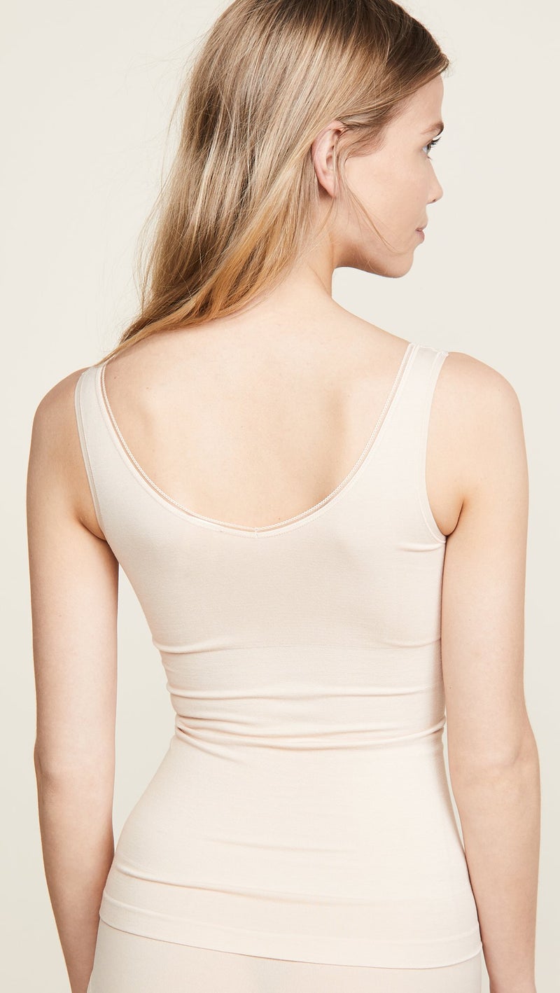 Yummie Women's Seamless Reversible Shapewear Tank Top, Frappe, 2X/3X - Image 3